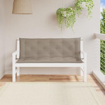 Perne bancă de grădină 2 buc., gri taupe, țesătură oxford GartenMobel Dekor