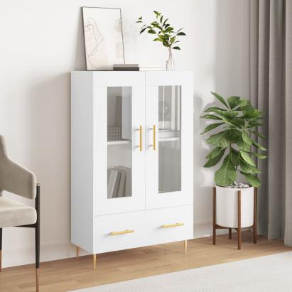 Dulap înalt, alb, 69,5x31x115 cm, lemn prelucrat GartenMobel Dekor