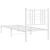 Cadru de pat metalic cu tăblie, alb, 80x200 cm GartenMobel Dekor