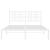 Cadru de pat metalic cu tăblie, alb, 140x190 cm GartenMobel Dekor