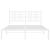 Cadru de pat metalic cu tăblie, alb, 140x200 cm GartenMobel Dekor