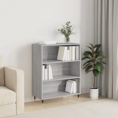 Bibliotecă, sonoma gri, 69,5x32,5x90 cm, lemn compozit GartenMobel Dekor