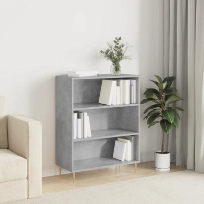 Bibliotecă, gri beton, 69,5x32,5x90 cm, lemn compozit GartenMobel Dekor