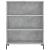 Bibliotecă, gri beton, 69,5x32,5x90 cm, lemn compozit GartenMobel Dekor