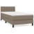 Pat box spring cu saltea, gri taupe, 100x200 cm, textil GartenMobel Dekor