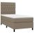 Pat box spring cu saltea, gri taupe, 100x200 cm, textil GartenMobel Dekor
