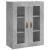 Dulap cu montaj pe perete, gri beton, 69,5x34x90 cm GartenMobel Dekor