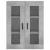 Dulap cu montaj pe perete, gri beton, 69,5x34x90 cm GartenMobel Dekor