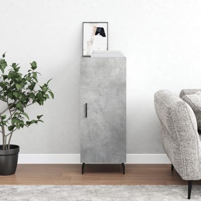 Servantă, gri beton, 34,5x34x90 cm, lemn compozit GartenMobel Dekor