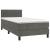 Pat box spring cu saltea, gri închis, 90x190 cm, catifea GartenMobel Dekor
