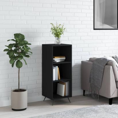 Dulap cu rafturi, negru, 34,5x32,5x90 cm, lemn compozit GartenMobel Dekor