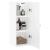 Dulap montat pe perete, alb extralucios, 34,5x34x90 cm GartenMobel Dekor
