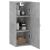 Dulap montat pe perete, gri beton, 34,5x34x90 cm GartenMobel Dekor