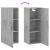 Dulap montat pe perete, gri beton, 34,5x34x90 cm GartenMobel Dekor