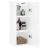 Dulap montat pe perete, alb extralucios, 34,5x34x90 cm GartenMobel Dekor