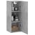 Dulap montat pe perete, gri beton, 34,5x34x90 cm GartenMobel Dekor