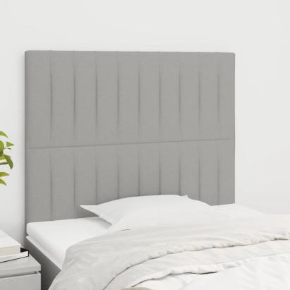 Tăblii de pat, 2 buc, gri deschis, 100x5x78/88 cm, textil GartenMobel Dekor