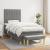 Pat box spring cu saltea, gri închis, 80x200 cm, textil GartenMobel Dekor