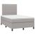 Pat box spring cu saltea, gri deschis, 120x200 cm, textil GartenMobel Dekor
