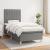 Pat box spring cu saltea, gri închis, 80x200 cm, textil GartenMobel Dekor