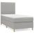 Pat box spring cu saltea, gri deschis, 100x200 cm, textil GartenMobel Dekor