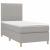 Pat box spring cu saltea, gri deschis, 100x200 cm, textil GartenMobel Dekor