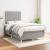 Pat continental cu saltea, gri deschis, 120x200 cm, textil GartenMobel Dekor