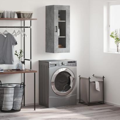 Dulap montat pe perete, gri beton, 34,5x34x90 cm GartenMobel Dekor