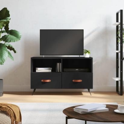 Comodă TV, negru, 80x36x50 cm, lemn prelucrat GartenMobel Dekor