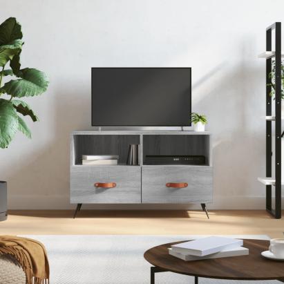 Comodă TV, gri sonoma, 80x36x50 cm, lemn prelucrat GartenMobel Dekor