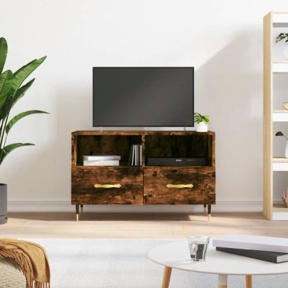 Comodă TV, stejar fumuriu, 80x36x50 cm, lemn prelucrat GartenMobel Dekor
