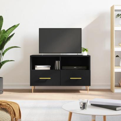 Comodă TV, negru, 80x36x50 cm, lemn prelucrat GartenMobel Dekor