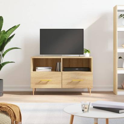 Comodă TV, stejar sonoma, 80x36x50 cm, lemn prelucrat GartenMobel Dekor