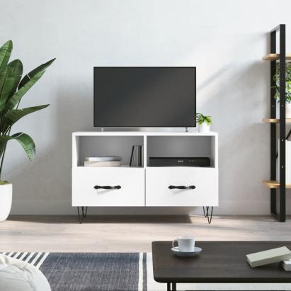 Comodă TV, alb, 80x36x50 cm, lemn prelucrat GartenMobel Dekor