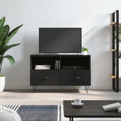 Comodă TV, negru, 80x36x50 cm, lemn prelucrat GartenMobel Dekor
