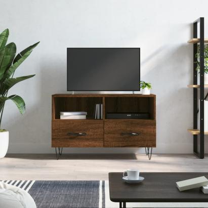 Comodă TV, stejar maro, 80x36x50 cm, lemn prelucrat GartenMobel Dekor