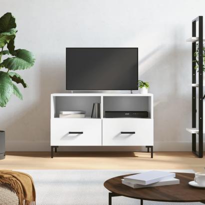 Comodă TV, alb, 80x36x50 cm, lemn prelucrat GartenMobel Dekor