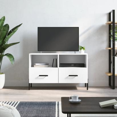Comodă TV, alb, 80x36x50 cm, lemn prelucrat GartenMobel Dekor