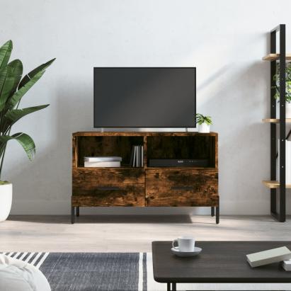 Comodă TV, stejar fumuriu, 80x36x50 cm, lemn prelucrat GartenMobel Dekor