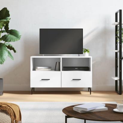 Comodă TV, alb, 80x36x50 cm, lemn prelucrat GartenMobel Dekor