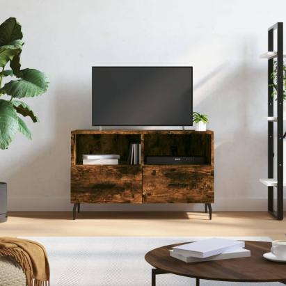 Comodă TV, stejar fumuriu, 80x36x50 cm, lemn prelucrat GartenMobel Dekor