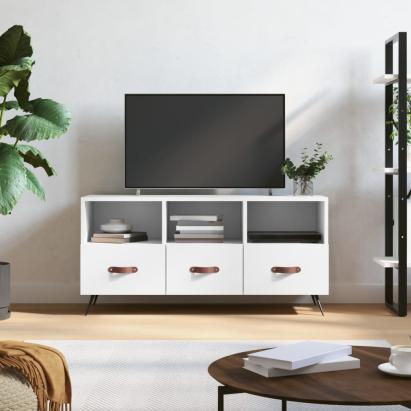 Dulap TV, alb, 102x36x50 cm, lemn prelucrat GartenMobel Dekor