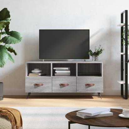 Dulap TV, gri sonoma, 102x36x50 cm, lemn prelucrat GartenMobel Dekor