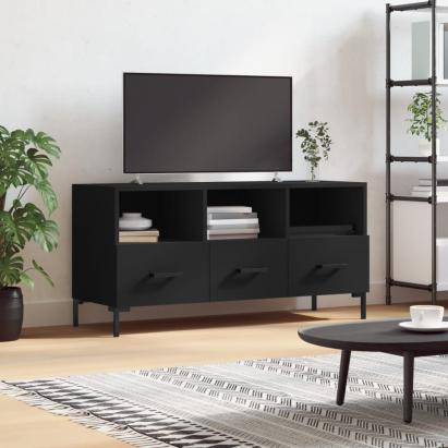 Dulap TV, negru, 102x36x50 cm, lemn prelucrat GartenMobel Dekor