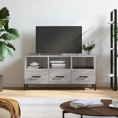 Dulap TV, gri sonoma, 102x36x50 cm, lemn prelucrat GartenMobel Dekor