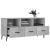 Dulap TV, gri beton, 102x36x50 cm, lemn prelucrat GartenMobel Dekor