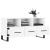 Dulap TV, alb, 102x36x50 cm, lemn prelucrat GartenMobel Dekor