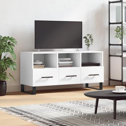 Dulap TV, alb, 102x36x50 cm, lemn prelucrat GartenMobel Dekor