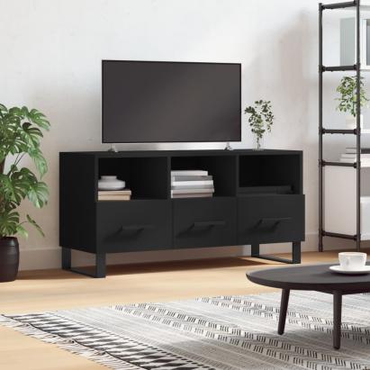 Dulap TV, negru, 102x36x50 cm, lemn prelucrat GartenMobel Dekor