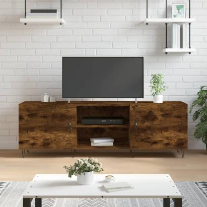 Comodă TV, stejar fumuriu, 150x30x50 cm, lemn compozit GartenMobel Dekor